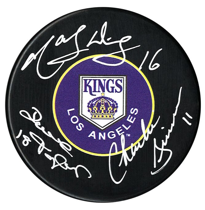 Marcel Dionne, Dave Taylor, Charlie Simmer Autographed Triple Crown 