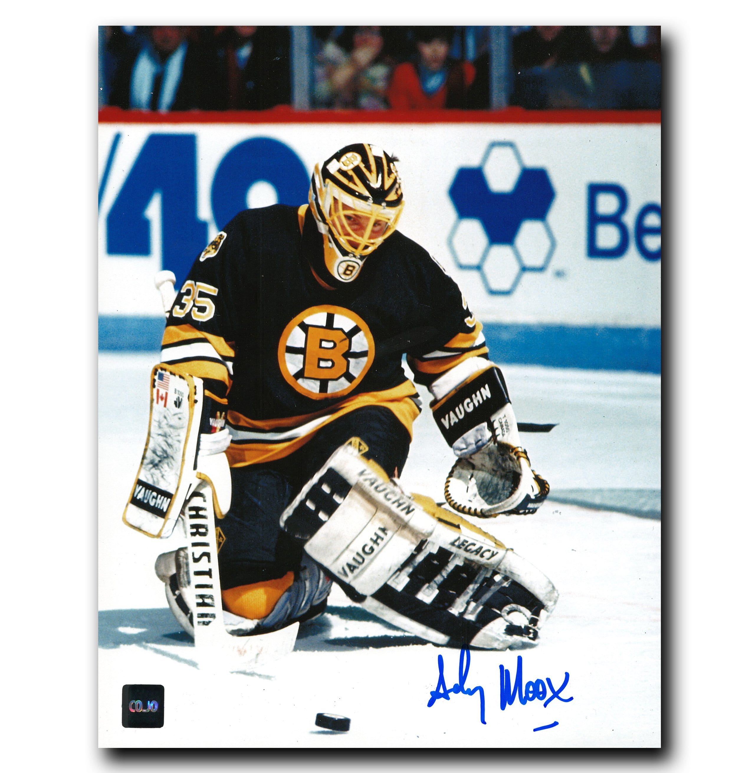 Andy Moog autographed 8x10 Photo (Boston Bruins)