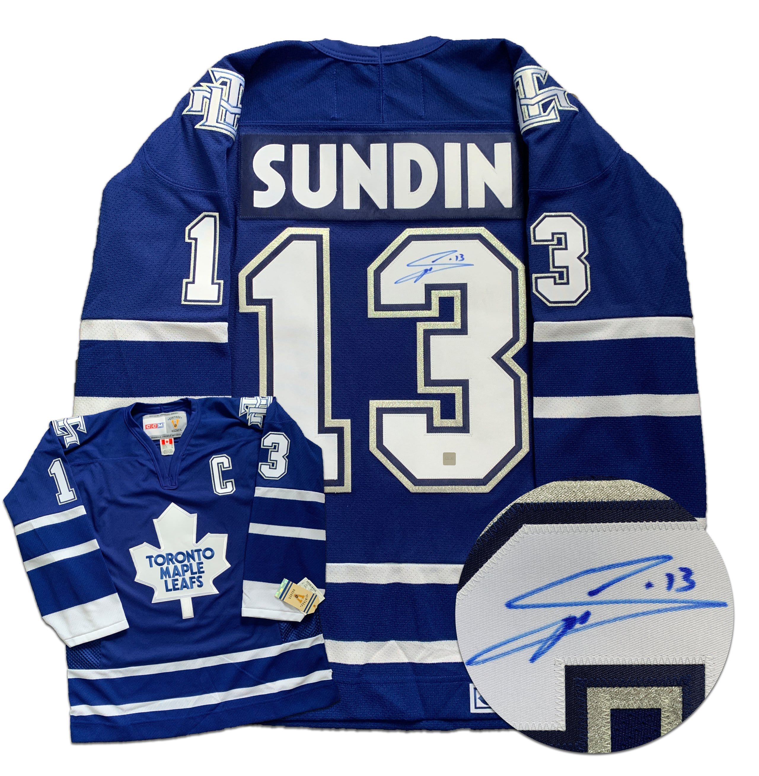 Mats Sundin Signed HOF 12 Inscription Toronto Blue Hockey Jersey (JSA)