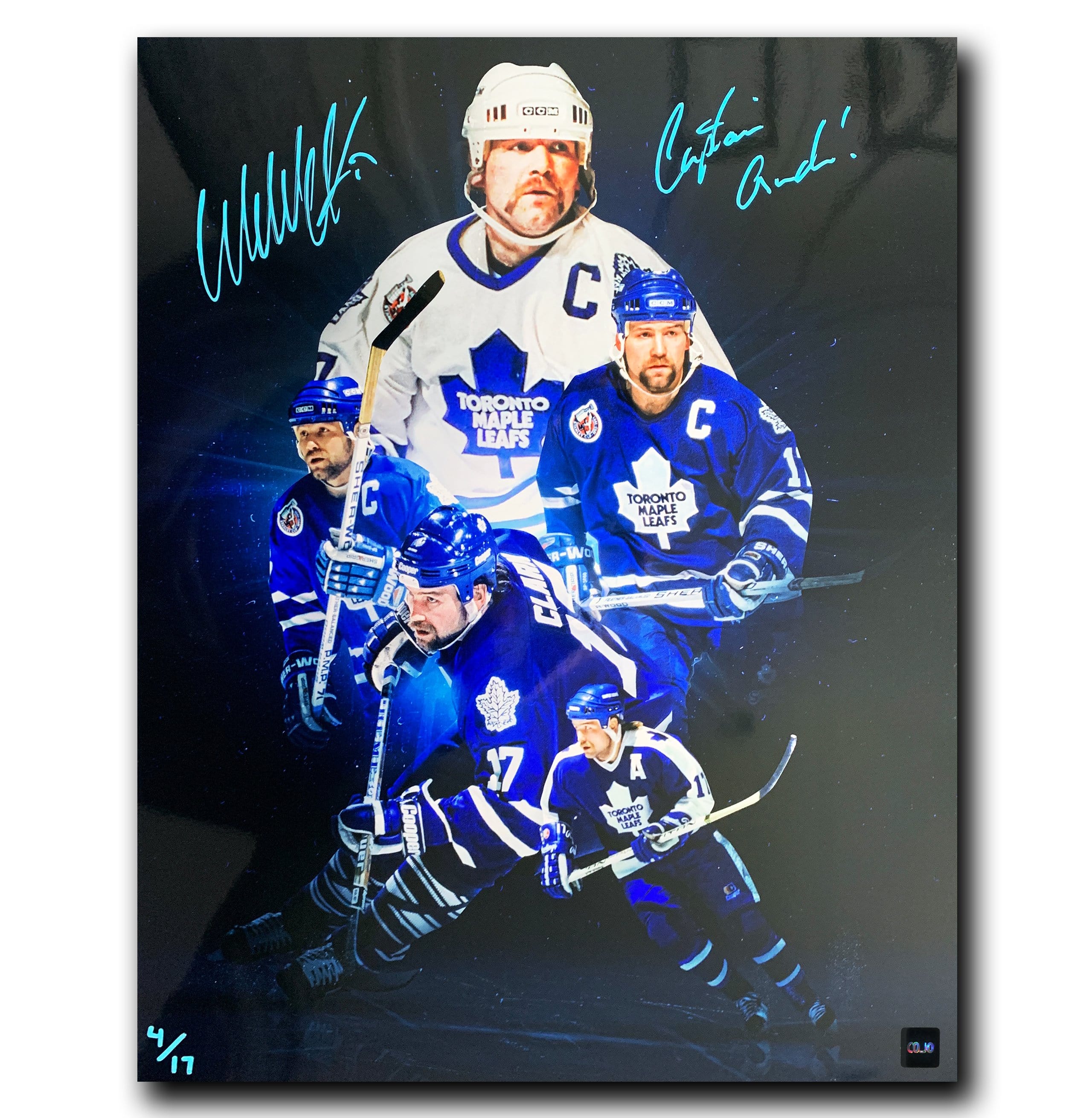 Wendel Clark Toronto Maple Leafs Autographed Crossover 8x10 