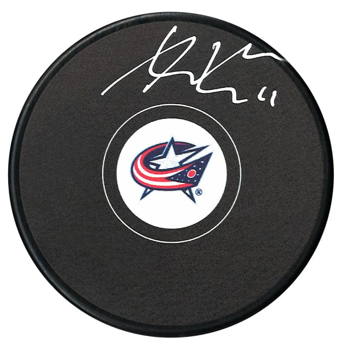 Adam Fantilli Autographed Columbus Blue Jackets Puck CoJo Sport Collectables Inc.