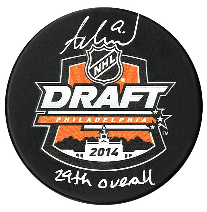 Adrian Kempe Autographed 2014 Inscribed Draft Puck CoJo Sport Collectables Inc.