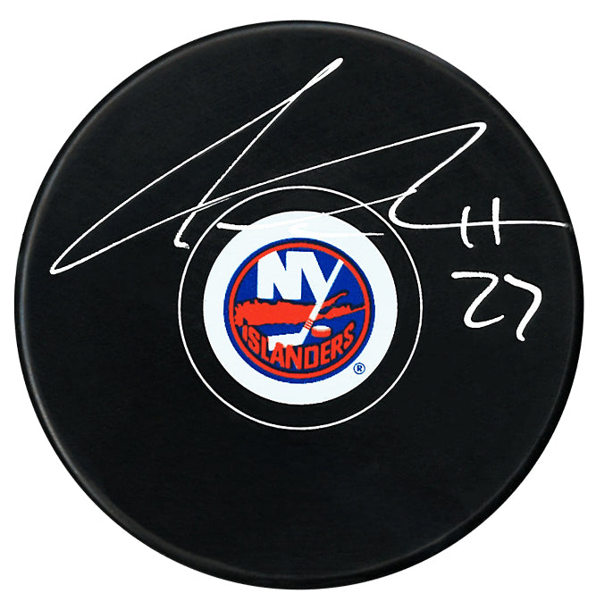 Anders Lee Autographed New York Islanders Puck