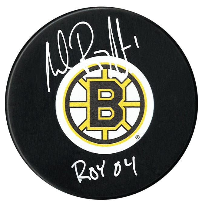Andrew Raycroft Autographed Boston Bruins ROY Inscribed Puck CoJo Sport Collectables Inc.