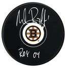 Andrew Raycroft Autographed Boston Bruins ROY Inscribed Puck (Small Logo) CoJo Sport Collectables Inc.