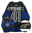 Anthony Stolarz Toronto Maple Leafs Autographed Adidas Bieber Flipside Jersey CoJo Sport Collectables Inc.