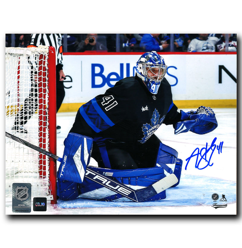 Anthony Stolarz Toronto Maple Leafs Autographed Bieber Flipside Action 8x10 Photo