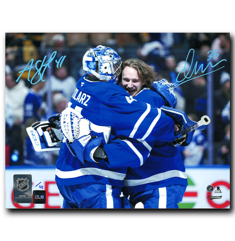 Anthony Stolarz and Dennis Hildeby Toronto Maple Leafs Dual Autographed 8x10 Photo (Limited to 41)