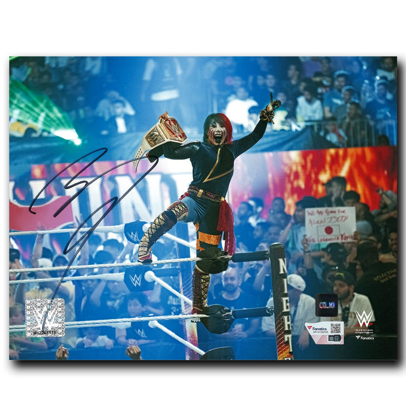 Asuka WWE Autographed Ring 8x10 Photo CoJo Sport Collectables Inc.