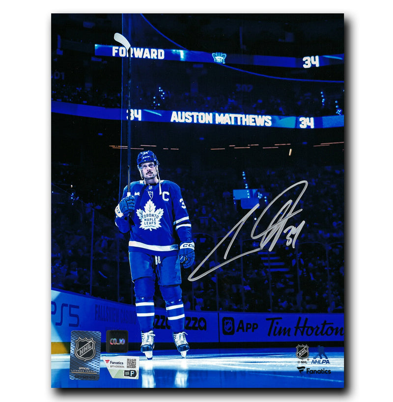 Auston Matthews Toronto Maple Leafs Autographed Captain 8x10 Photo CoJo Sport Collectables Inc.