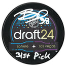 Ben Danford Autographed 2024 Inscribed NHL Draft Puck