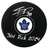 Ben Danford Autographed Toronto Maple Leafs Draft Inscribed Puck