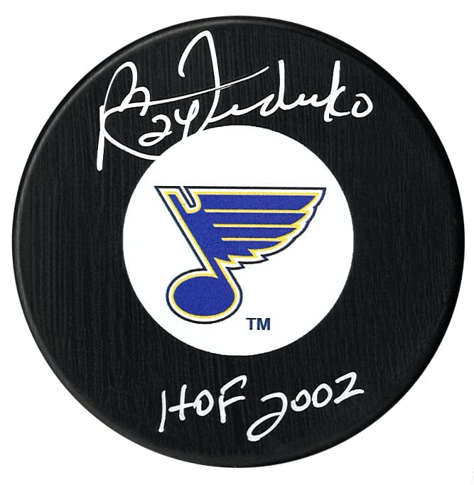 Bernie Federko Autographed St. Louis Blues HOF Inscribed Puck CoJo Sport Collectables Inc.