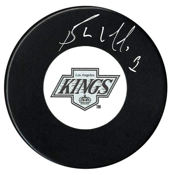 Bernie Nicholls Autographed Los Angeles Kings Puck (Grey) CoJo Sport Collectables Inc.