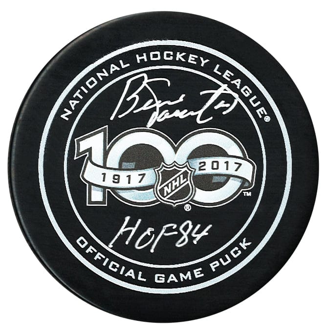 Bernie Parent Autographed NHL Centennial Season HOF Inscribed Official Puck CoJo Sport Collectables Inc.
