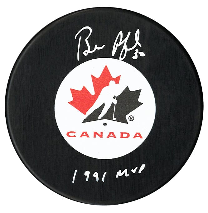 Bill Ranford Autographed Team Canada 1991 MVP Puck CoJo Sport Collectables Inc.