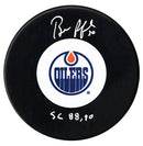 Bill Ranford Autographed Edmonton Oilers Stanley Cup Inscribed Puck - CoJo Sport Collectables Inc.