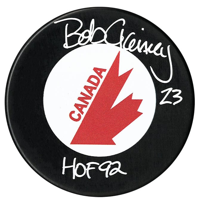 Bob Gainey Autographed Canada Cup HOF Inscribed Puck CoJo Sport Collectables Inc.