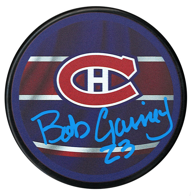 Bob Gainey Autographed Montreal Canadiens Reverse Retro Puck