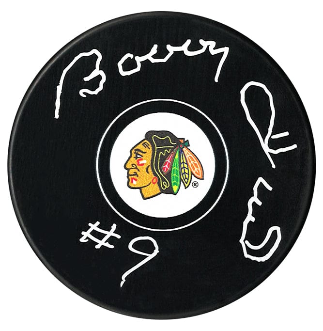 Bobby Hull Autographed Chicago Blackhawks Puck (Small Logo) CoJo Sport Collectables Inc.