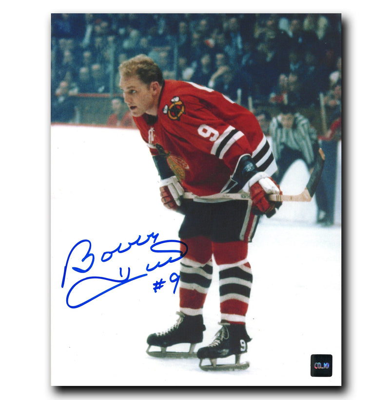 Bobby Hull Chicago Blackhawks Autographed Leaning 8x10 Photo CoJo Sport Collectables