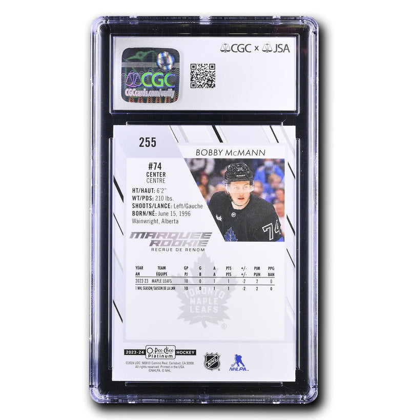 Bobby McMann Autographed 2023-24 O-Pee-Chee Platinum Marquee Rookie