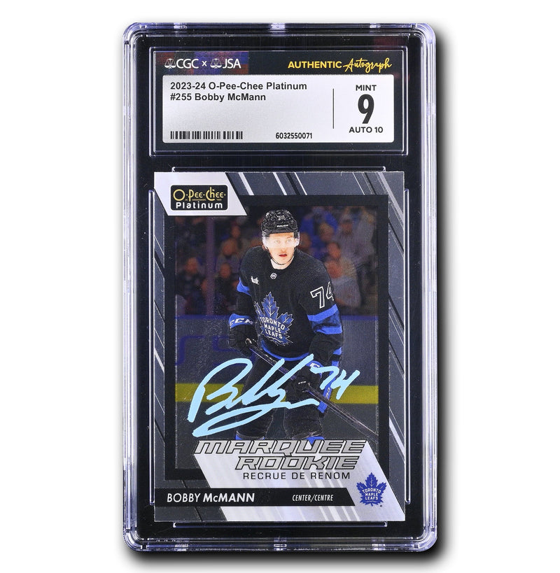 Bobby McMann Autographed 2023-24 O-Pee-Chee Platinum Marquee Rookie