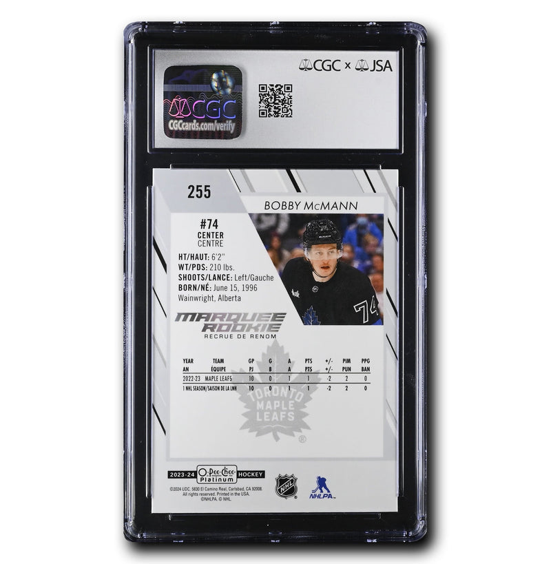 Bobby McMann Autographed 2023-24 OPC Platinum Marquee Rookie