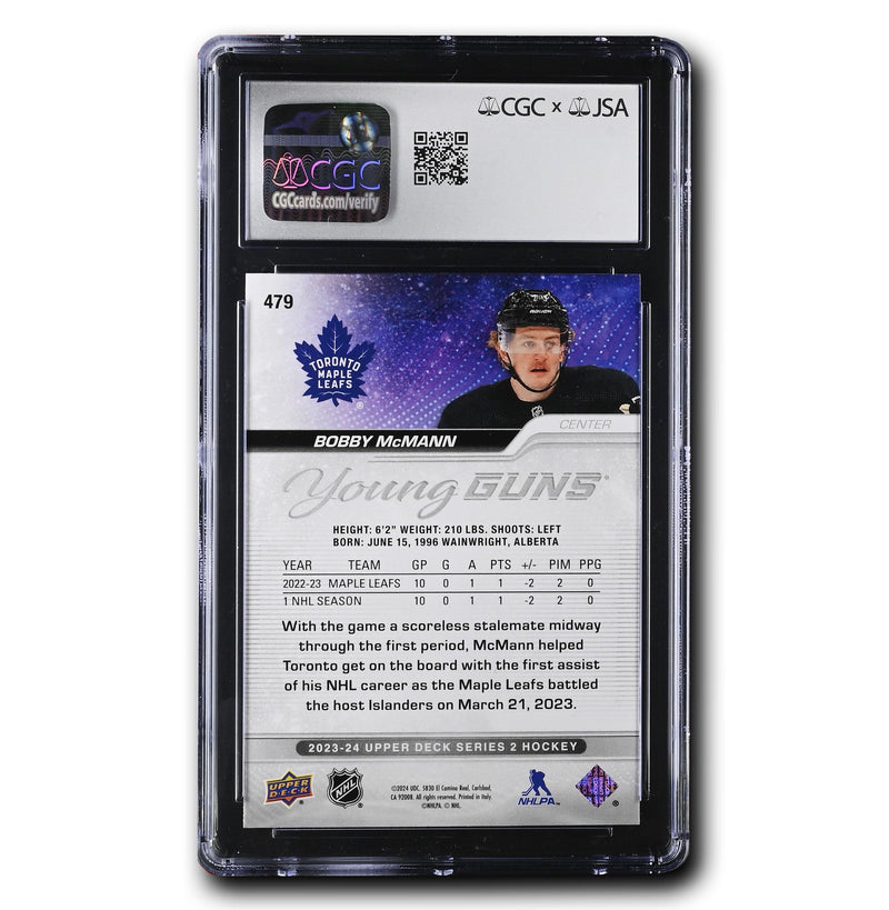 Bobby McMann Autographed 2023-24 Upper Deck Young Guns