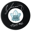 Borje Salming Autographed Toronto Maple Leafs Centennial Season HOF Inscribed Puck CoJo Sport Collectables Inc.