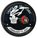 Brady Tkachuk Autographed Ottawa Senators February 17, 2021 Warm-Up Used Puck (