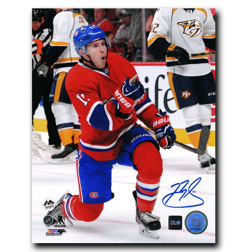 Brendan Gallagher Montreal Canadiens Autographed Goal Celebration 8x10 Photo CoJo Sport Collectables Inc.