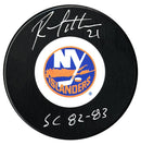 Brent Sutter Autographed New York Islanders Stanley Cup Inscribed Puck CoJo Sport Collectables Inc.