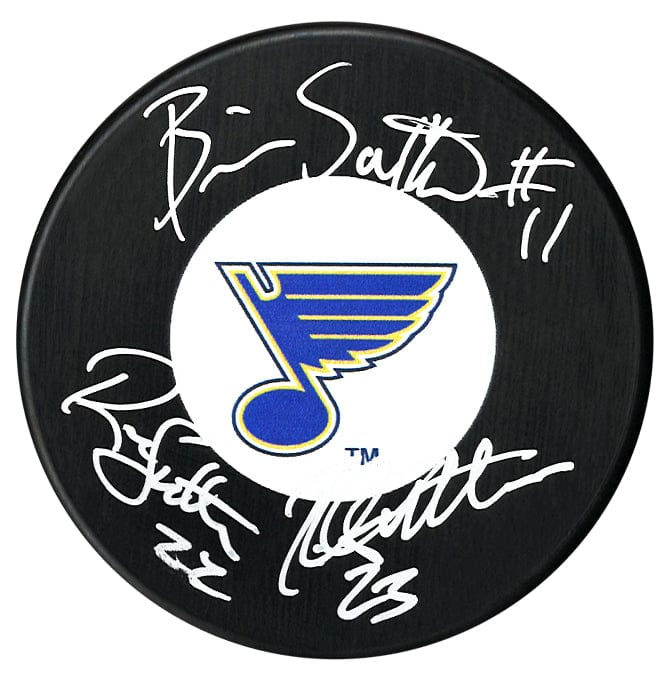 Brian, Rich, and Ron Sutter Triple Autographed St. Louis Blues Puck CoJo Sport Collectables Inc.