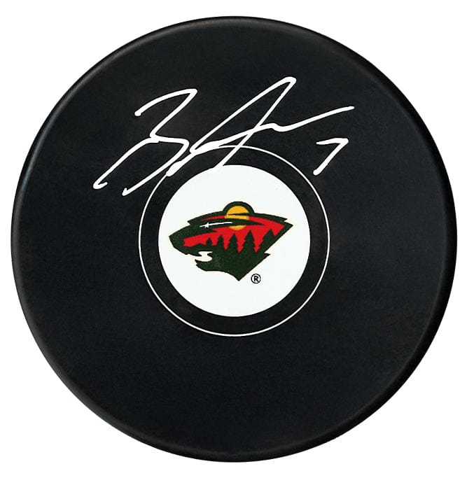 Brock Faber Autographed Minnesota Wild Puck CoJo Sport Collectables Inc.