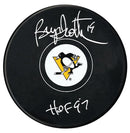 Bryan Trottier Autographed Pittsburgh Penguins HOF Inscribed Puck CoJo Sport Collectables Inc.