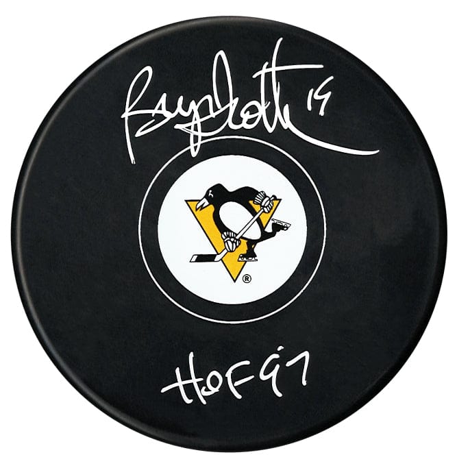 Bryan Trottier Autographed Pittsburgh Penguins HOF Inscribed Puck CoJo Sport Collectables Inc.