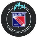 Carson Rehkopf Autographed Kitchener Rangers Official Puck CoJo Sport Collectables Inc.