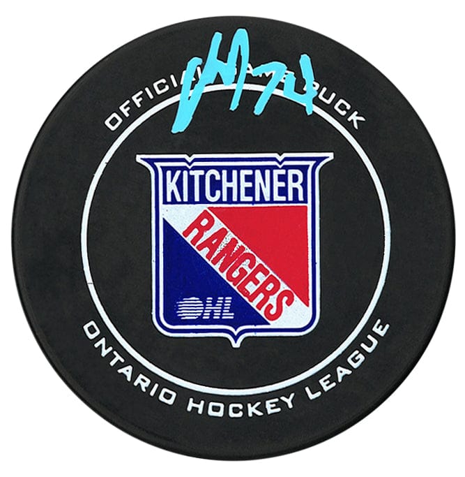 Carson Rehkopf Autographed Kitchener Rangers Official Puck CoJo Sport Collectables Inc.