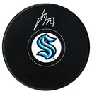 Carson Rehkopf Autographed Seattle Kraken Puck CoJo Sport Collectables Inc.