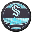 Carson Rehkopf Autographed Seattle Kraken Reverse Retro 2.0 Puck (Baby Blue) CoJo Sport Collectables Inc.