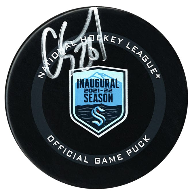 Carson Soucy Autographed Seattle Kraken Inaugural Season Official Puck CoJo Sport Collectables Inc.