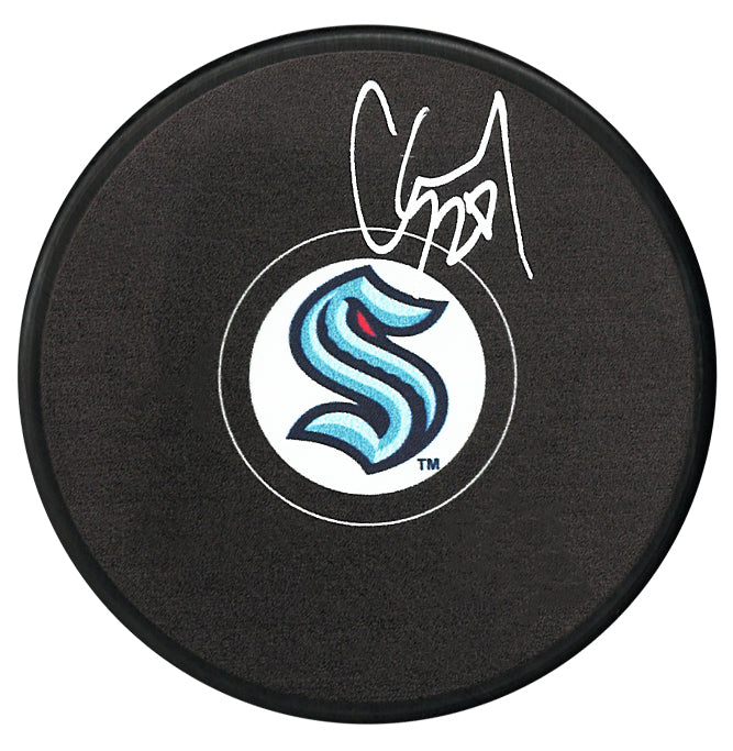 Carson Soucy Autographed Seattle Kraken Puck