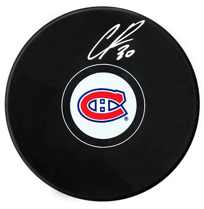 Cayden Primeau Autographed Montreal Canadiens Puck CoJo Sport Collectables Inc.