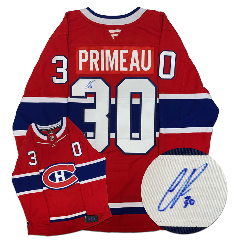 Cayden Primeau Montreal Canadiens Autographed Fanatics Premium Jersey CoJo Sport Collectables Inc.