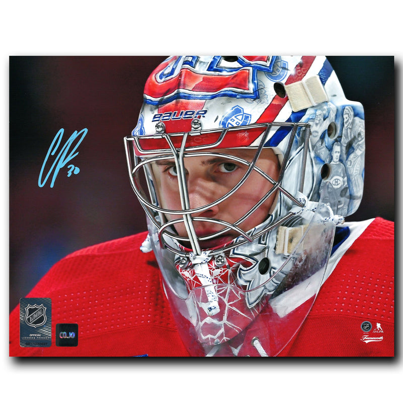 Cayden Primeau Montreal Canadiens Autographed Mask 8x10 Photo CoJo Sport Collectables Inc.