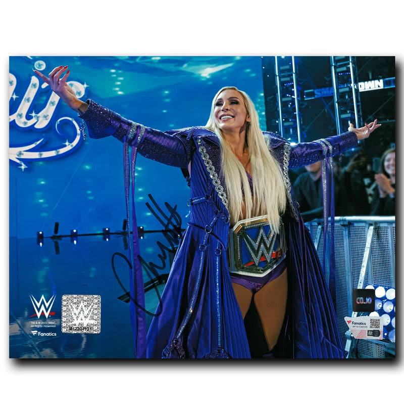 Charlotte Flair WWE Autographed Entrance 8x10 Photo CoJo Sport Collectables Inc.