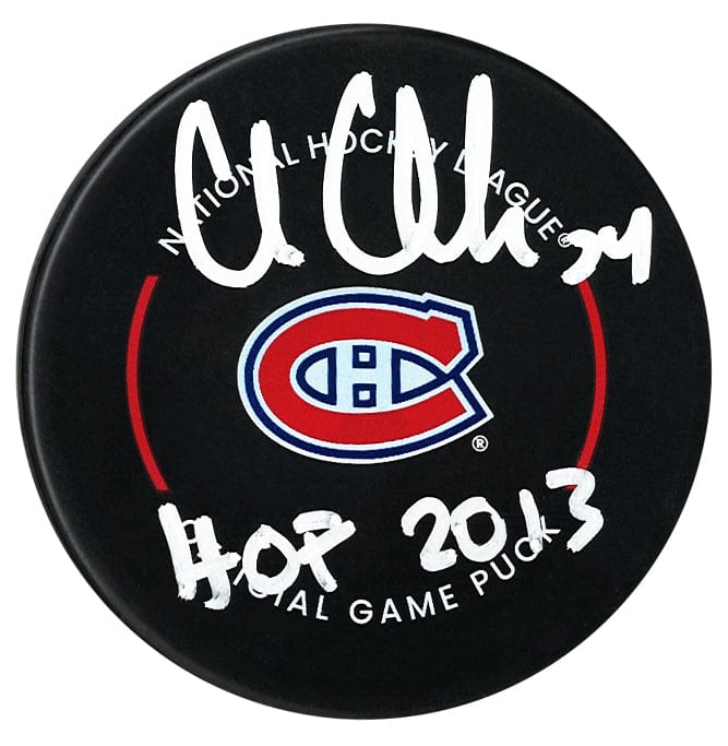 Chris Chelios Autographed Montreal Canadiens HOF Inscribed Official Puck CoJo Sport Collectables Inc.