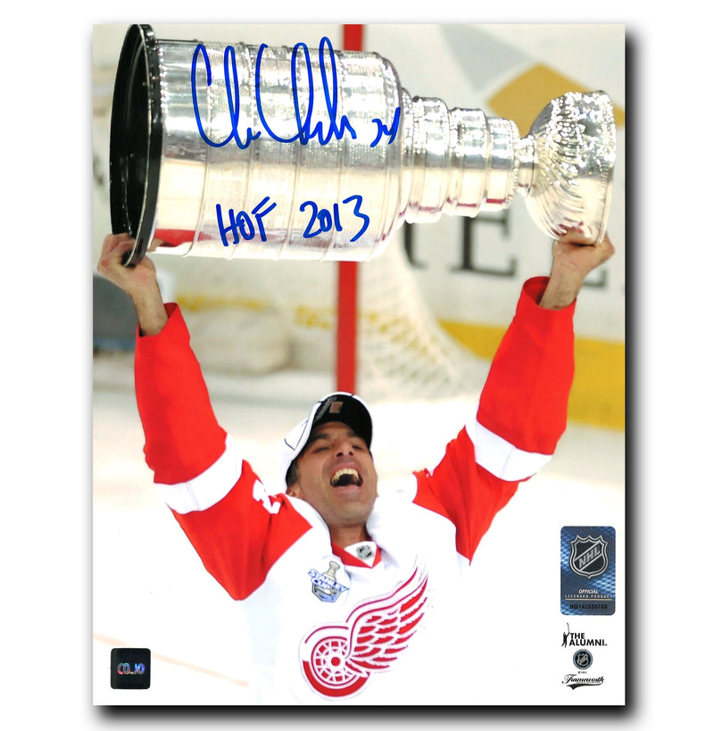 Chris Chelios Detroit Red Wings Autographed Stanley Cup HOF Inscribed 8x10 Photo CoJo Sport Collectables Inc.