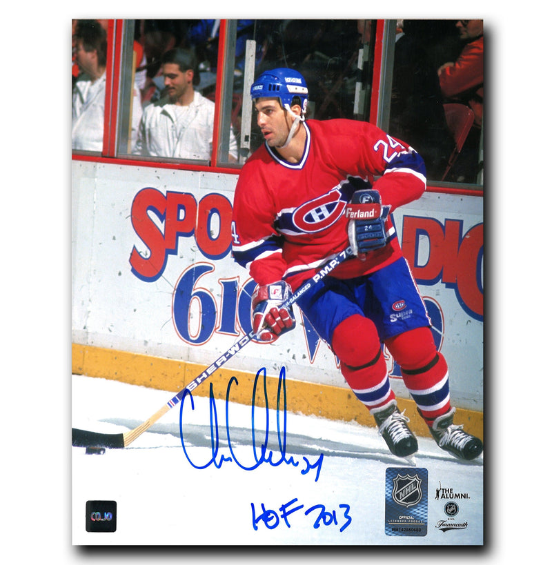 Chris Chelios Montreal Canadiens Autographed Action HOF Inscribed 8x10 Photo CoJo Sport Collectables Inc.